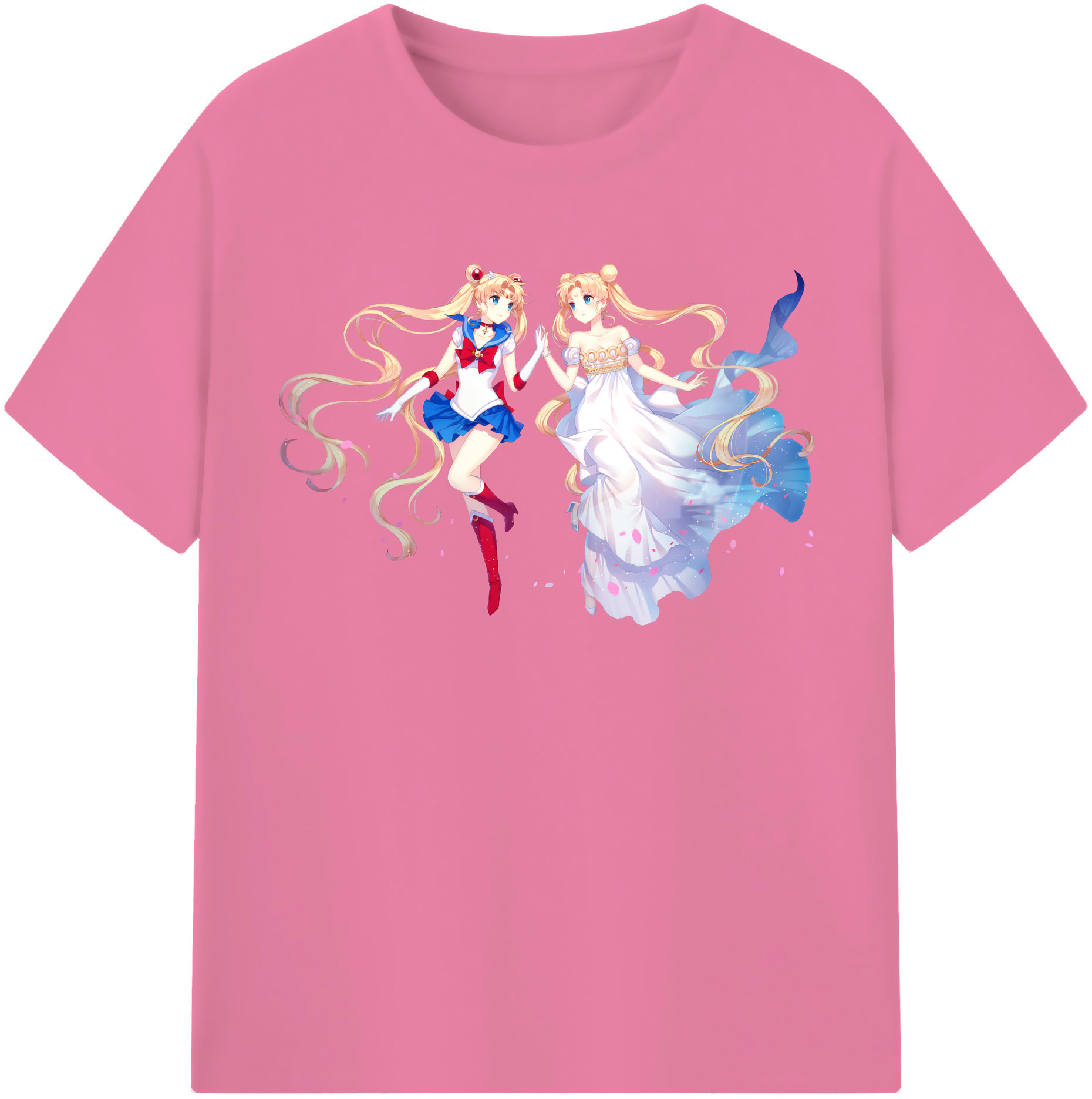 （画像用） 美少女戦士セーラームーン 月野 うさぎ つきの うさぎ Sailor Moon Tsukino Usagi 綿100％半袖Tシャツ（フロントプリント）